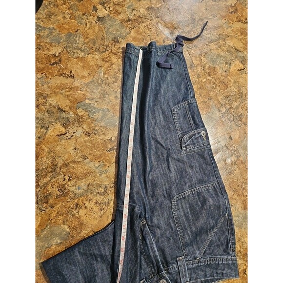 Riders by Lee 13159E7 Womens Dk Wash Blue‎ Cargo Denim Capri Jeans SZ 6M (A272) - Picture 5 of 8